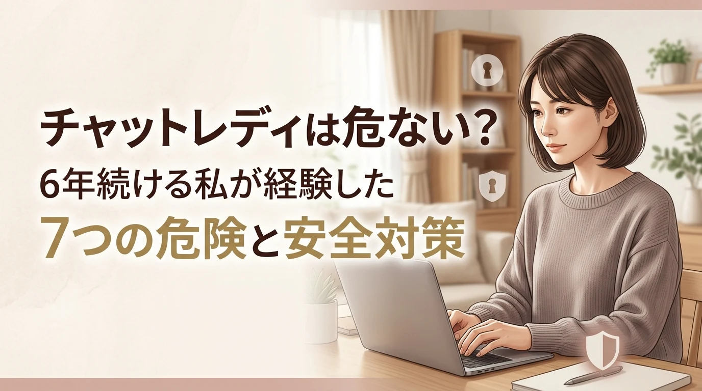 チャットレディの7つの危険と安全対策を解説するイメージ