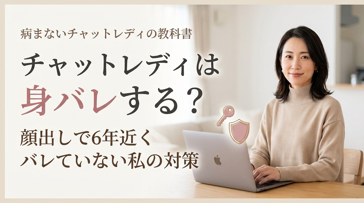 チャットレディは身バレする？顔出しで6年近くバレていない私の身バレ対策